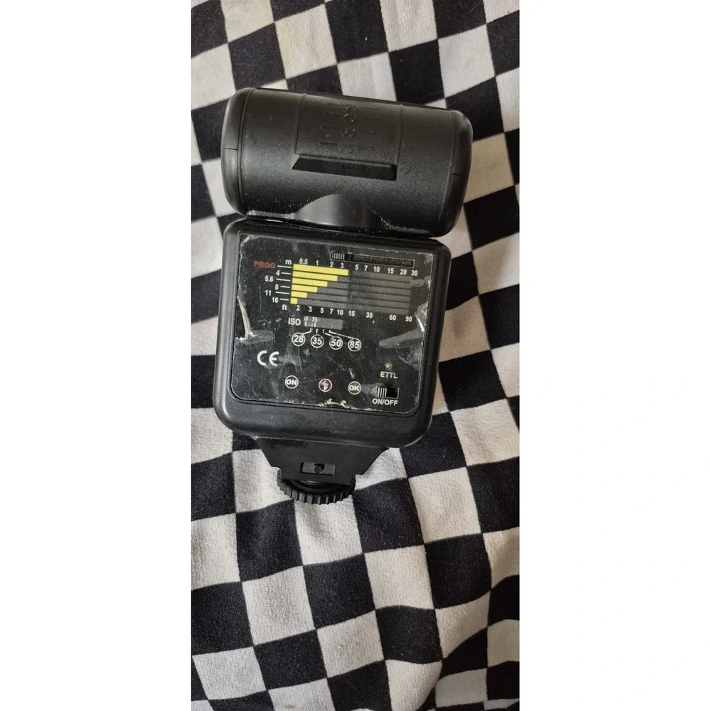 Canon Speedlite TTL Camera Flash – Red Sensor Window – Vintage Hot Shoe Flash